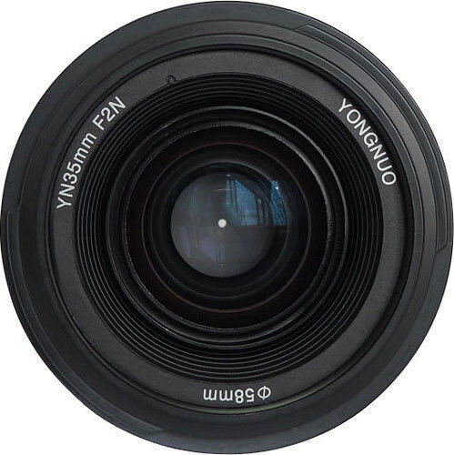 Yongnuo Full Frame Camera Lens 35mm f/2 Wide Angle for Nikon F Mount Black