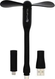 4Smarts Basic Typhoon Mini Fan 3in1 Black Ανεμιστηράκι Μαύρο
