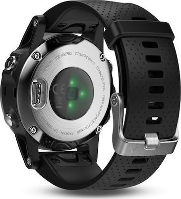 Garmin Fenix 5 Неръждаема стомана 42мм Водоустойчив Смартчасовник с Пулсомер (Черен)
