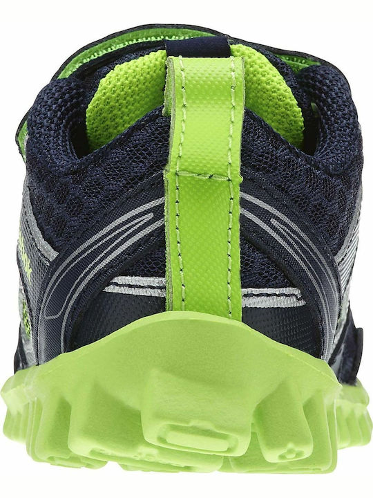Realflex Kids Sports Shoes Running with Hoop & Loop Closure Navy Blue