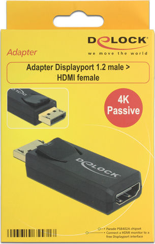 DeLock Konverter DisplayPort männlich zu HDMI weiblich 1Stück 65571