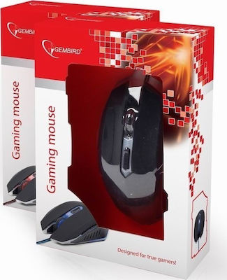 Gembird MUSG-001 RGB Gaming Gaming Maus Μαύρο/Μπλε