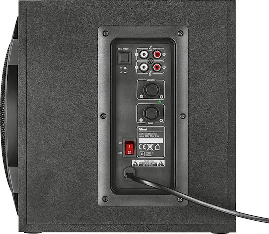 Trust GXT 628 2.1 Illuminated Computerlautsprecher 2.1 mit Leistung 60W in Schwarz Farbe