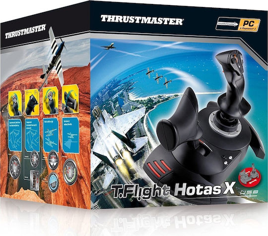 Thrustmaster T-Flight Hotas X Joystick Cu fir Compatibil cu PC