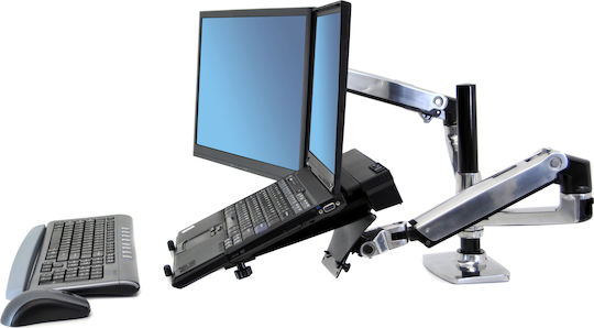 Ergotron LX Επιτραπέζια Βάση για 2 Οθόνες έως 24" με Βραχίονα
