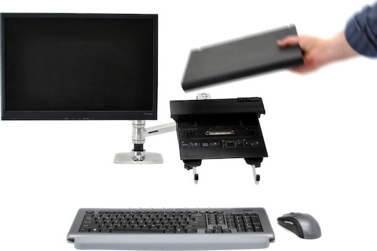 Ergotron LX Επιτραπέζια Βάση για 2 Οθόνες έως 24" με Βραχίονα