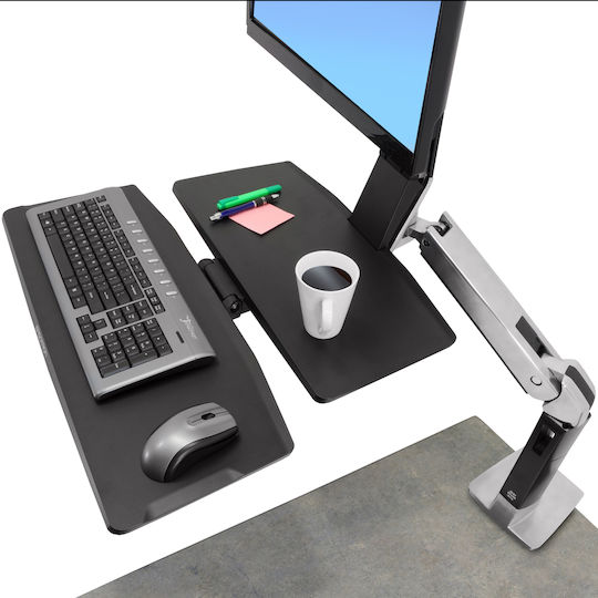 Ergotron WorkFit-A Single LD with Worksurface+ Schreibtisch Halterung Monitor bis 24" mit Arm