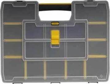 Stanley Sort Master Tool Compartment Organiser 17 Slot Adjustable Black 43.1x33.3x8.8cm