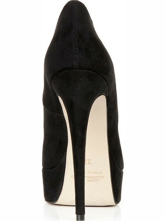 Sante Suede Black Heels