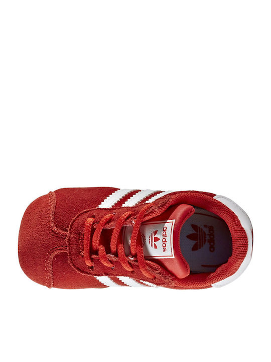 adidas Soft Sole Baby Sneakers Red Gazelle Crib