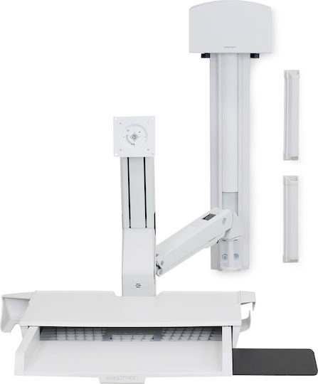 Ergotron StyleView Sit-Stand Combo System with Worksurface Perete Suport Monitor până la 24" cu Braț