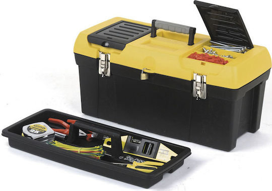 Stanley Mega Hand Tool Case Plastic with Tobacco Case Dimensions: W49.5xD26.5xH26.1cm
