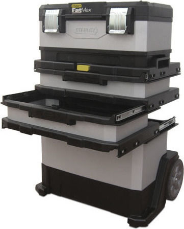 Stanley Wheeled Metallic Tool Carrier with Toolbox W56.8xD38.9xH89.3cm 3 FatMax
