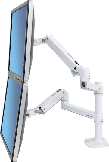 Ergotron LX Επιτραπέζια Βάση για 2 Οθόνες έως 24" με Βραχίονα