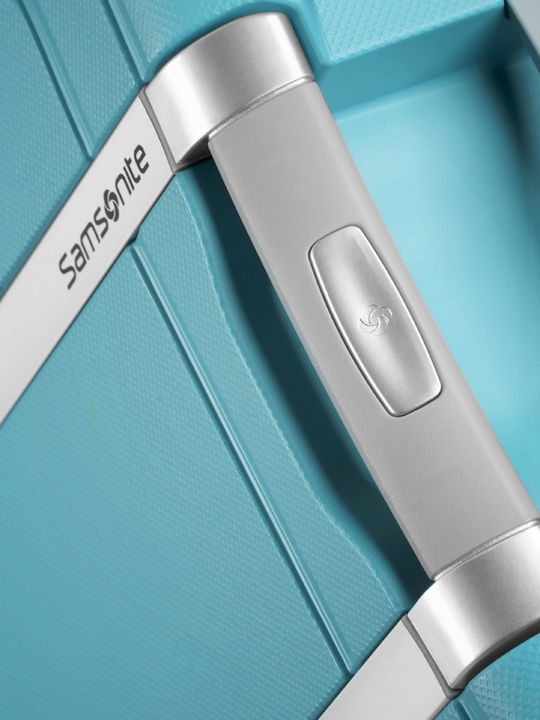 Samsonite S'cure Μεγάλη Βαλίτσα Ταξιδίου Σκληρή Τιρκουάζ με 4 Ρόδες Ύψους 75εκ.