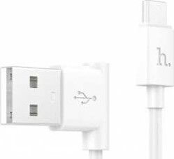 Hoco L-shape Regular USB 2.0 spre micro USB Cablu Alb 1.2m (HC-UPM10W) 1buc