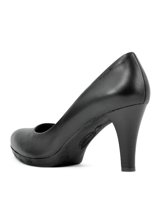 Ragazza Anatomic Leather Pointed Toe Black Heels