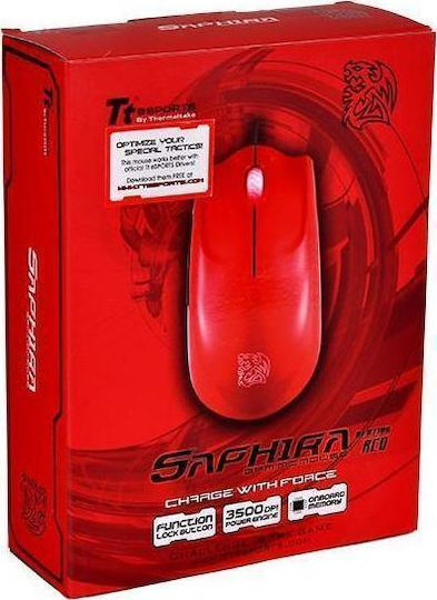 Thermaltake SAPHIRA Laser Gaming Mouse 3500 DPI Blazing Red