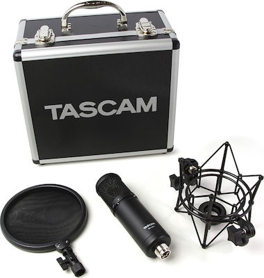 Tascam Πυκνωτικό Μικρόφωνο με Βύσμα XLR TM-280 Τοποθέτηση Shock Mounted/Clip On Φωνής
