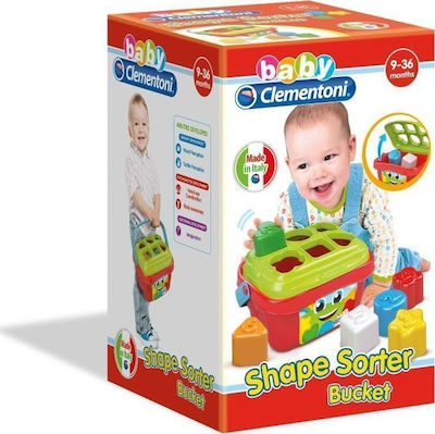 Baby Clementoni Jucărie de Sortat Forme Κουβαδάκι με Σχήματα pentru 9++ Luni 1000-