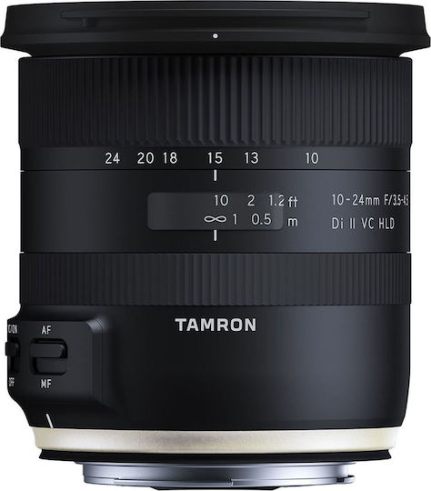 Tamron Crop Φωτογραφικός Φακός 10-24mm f/3.5-4.5 Di II VC HLD Wide Angle Zoom για Canon EF Mount Μαύρος