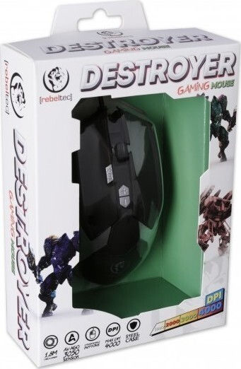 Rebeltec Destroyer RGB Gaming Ποντίκι 4000 DPI Πολύχρωμο