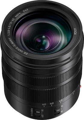 Panasonic Crop Camera Lens Leica DG Vario-Elmarit 12-60mm f/2.8-4 Asph. Power OIS Standard Zoom / Tele Zoom / Wide Angle Zoom for Micro Four Thirds (MFT) Mount Black
