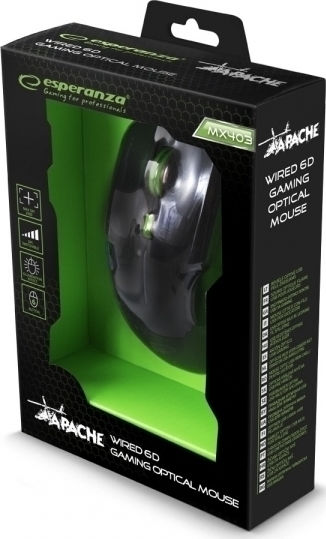 Esperanza MX403 Apache Green Gaming Mouse Verde