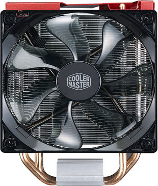 CoolerMaster Hyper 212 LED Turbo Ψύκτρα Επεξεργαστή Διπλού Ανεμιστήρα για Socket AM4/115x/AM3/AM3+ Κόκκινη