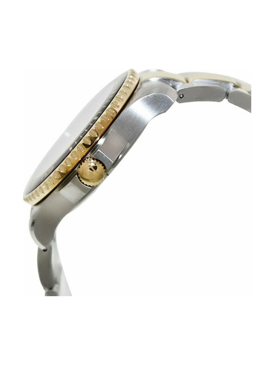 Victorinox Herrenuhr 43mm Batterie mit Silber Metallarmband
