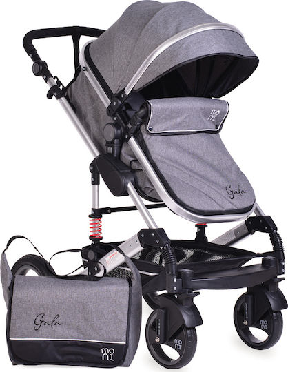 Moni Gala Adjustable 2 in 1 Baby Stroller Suitable for Newborn Dark Grey 12kg