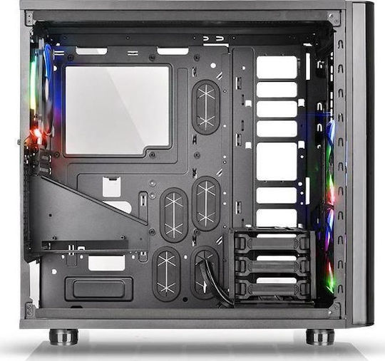 Thermaltake View 31 TG RGB Геймърско бюро Midi Tower Компютърна кутия със страничен прозорец Черен
