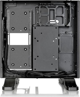 Thermaltake Core P1 TG Mini ITX Геймърско бюро Мини кула Компютърна кутия със страничен прозорец Черен