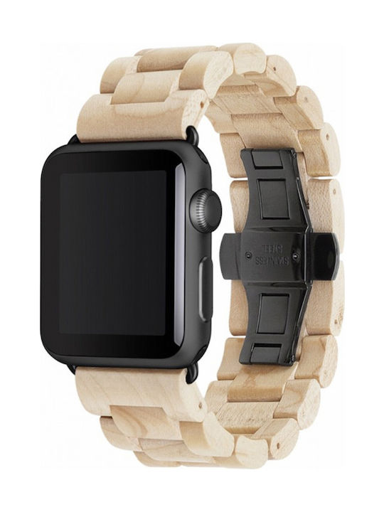 Woodcessories Ecostrap Armband Rostfreier Stahl Braun (Apple Watch 42/44/45mm)