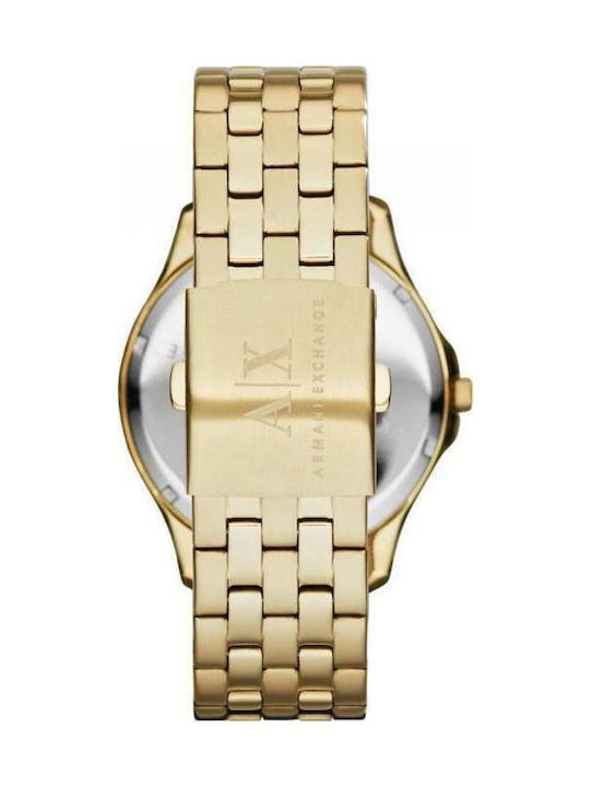 Armani Exchange Herrenuhr 45mm Batterie mit Gold Rostfreien Stahlarmband
