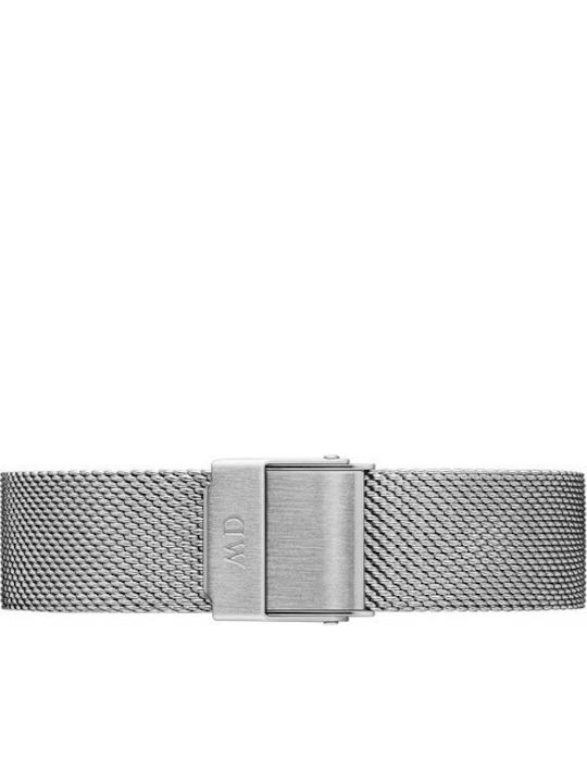 Daniel Wellington Classic Petite Γυναικείο Ρολόι 32mm Μπαταρίας με Ασημί Μεταλλικό Μπρασελέ