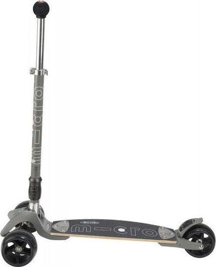 Micro Kids Scooter Foldable Monster Kickboard 3-Wheel for 12+ Years Gray