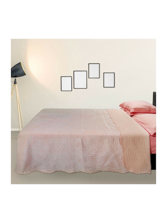 Das Home Velvet Line 9329 Κουβερλί Υπέρδιπλο Microfiber Ροζ 220x240cm