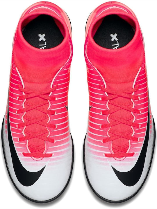 Jr Mercurialx Victory 6 DF Turf Kids Soccer Cleats & Shoes Fuchsia