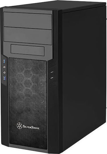 Silverstone Precision PS13B Midi Tower Κουτί Υπολογιστή Μαύρο