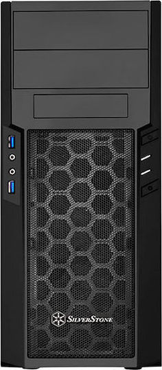 Silverstone Precision PS13B Midi Tower Κουτί Υπολογιστή Μαύρο