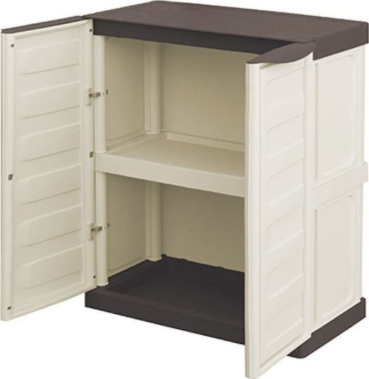Double-Leaf Cabinet Made of Polypropylene with 1 Shelf 70x39x85.5 cm