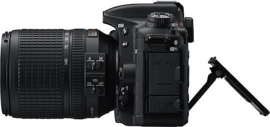 Nikon DSLR Camera D7500 Crop Frame Kit (AF-S DX 18-140mm F3.5-5.6G ED VR) Black