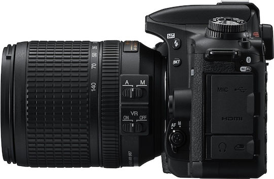 Nikon DSLR Camera D7500 Crop Frame Kit (AF-S DX 18-140mm F3.5-5.6G ED VR) Black