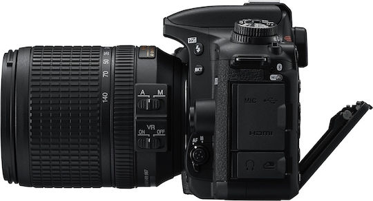 Nikon DSLR Camera D7500 Crop Frame Kit (AF-S DX 18-140mm F3.5-5.6G ED VR) Black