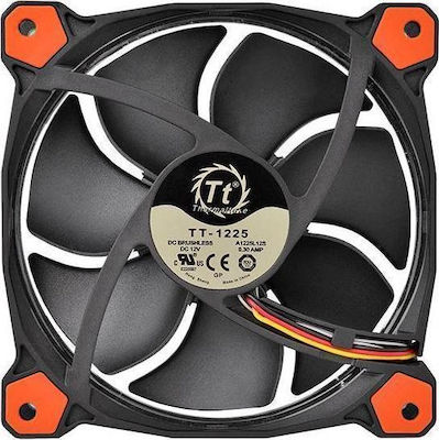 Thermaltake Riing 12 High Static Pressure Case Fan 120mm (1500rpm / 40.6cfm) με Κόκκινο Φωτισμό και Σύνδεση 3-Pin 3τμχ