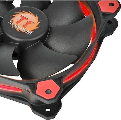 Thermaltake Riing 12 High Static Pressure Case Fan 120mm (1500rpm / 40.6cfm) με Κόκκινο Φωτισμό και Σύνδεση 3-Pin 3τμχ