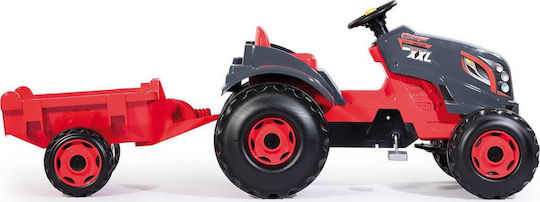 Kids Foot-to-Floor Ride On Tractor with Trailer & Pedal Stronger XXL Red