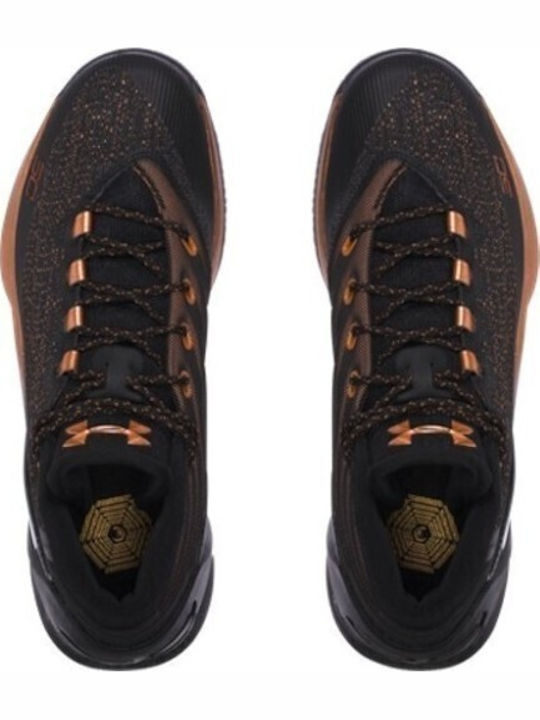 Curry 3 High Basketball Shoes Black / Metallic Alloy / Metallic Copper