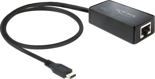 DeLock 62642 USB-C Адаптер за Мрежа с Проводник Свързване Gigabit Ethernet